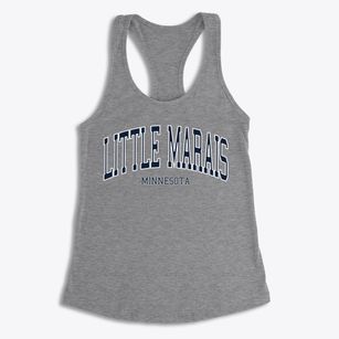 Little Marais Minnesota Traditional Women's Racerback Tank