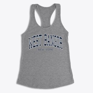 West Bangor New York Traditional Women's Racerback Tank