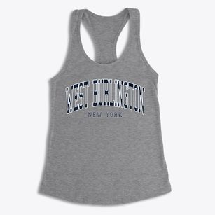 West Burlington New York Traditional Women's Racerback Tank