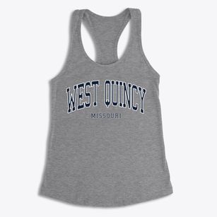 West Quincy Missouri Traditional Women's Racerback Tank