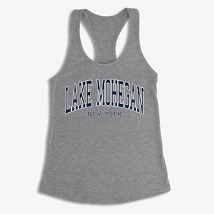 Lake Mohegan New York Traditional Women's Racerback Tank