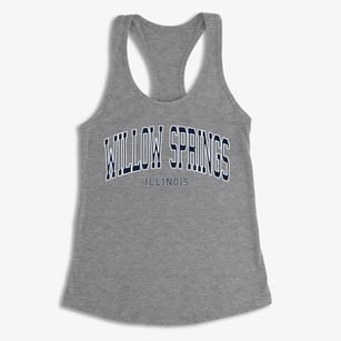 Willow Springs Illinois Traditional Women's Racerback Tank