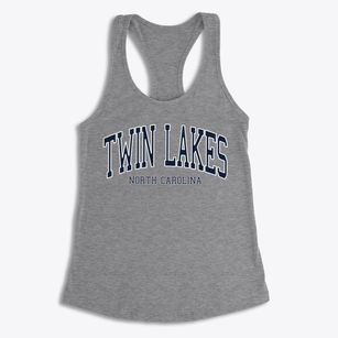 Twin Lakes North Carolina Traditional Women's Racerback Tank
