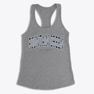 Fountain Green Illinois Traditional Women's Racerback Tank