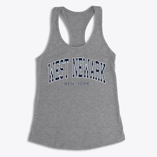 West Newark New York Traditional Women's Racerback Tank