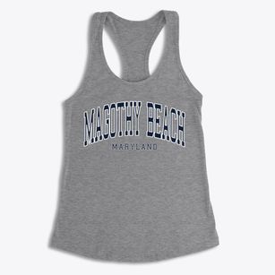 Magothy Beach Maryland Traditional Women's Racerback Tank