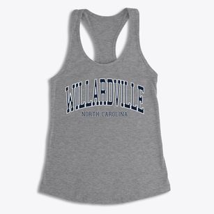 Willardville North Carolina Traditional Women's Racerback Tank