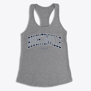 Boughtonville Ohio Traditional Women's Racerback Tank