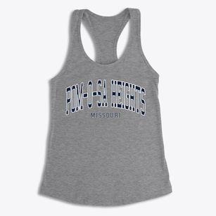 Pom-o-sa Heights Missouri Traditional Women's Racerback Tank