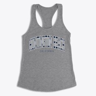 Huntington Beach California Traditional Women's Racerback Tank
