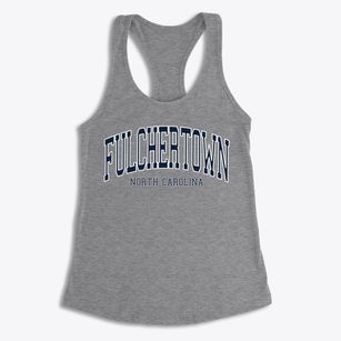 Fulchertown North Carolina Traditional Women's Racerback Tank