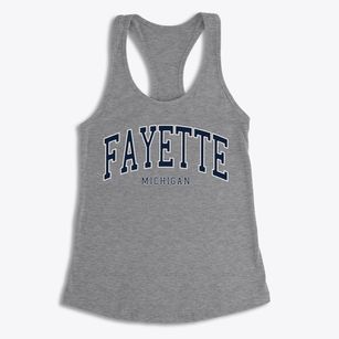 Fayette Michigan Traditional Women's Racerback Tank