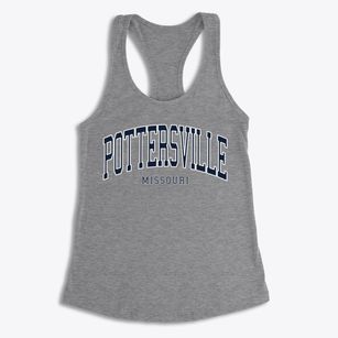 Pottersville Missouri Traditional Women's Racerback Tank
