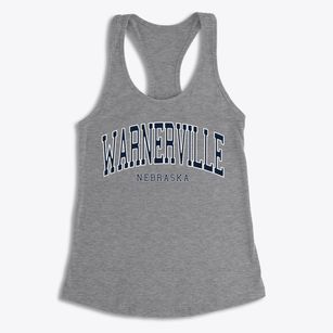 Warnerville Nebraska Traditional Women's Racerback Tank