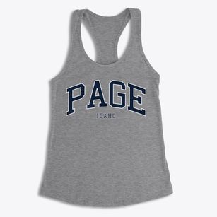 Page Idaho Traditional Women's Racerback Tank