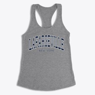 Lafargeville New York Traditional Women's Racerback Tank