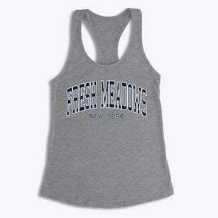 Fresh Meadows New York Traditional Women's Racerback Tank