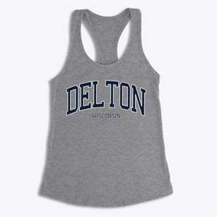 Delton Wisconsin Traditional Women's Racerback Tank