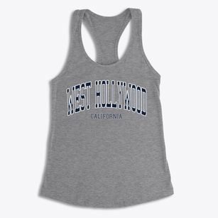 West Hollywood California Traditional Women's Racerback Tank