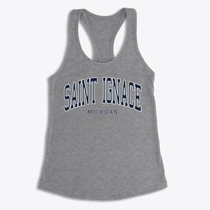 St. Ignace Michigan Traditional Women's Racerback Tank