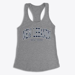 New Lebanon New York Traditional Women's Racerback Tank