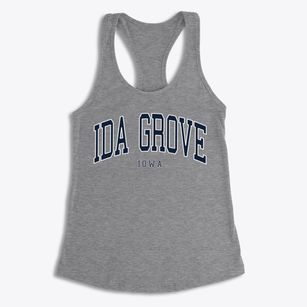 Ida Grove Iowa Traditional Women's Racerback Tank