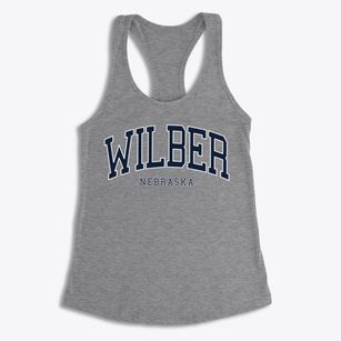 Wilber Nebraska Traditional Women's Racerback Tank