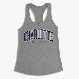 Charlotte New York Traditional Women's Racerback Tank