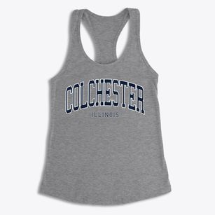 Colchester Illinois Traditional Women's Racerback Tank