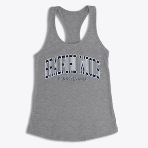 Bradford Woods Pennsylvania Traditional Women's Racerback Tank