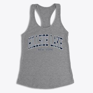 Hillside Lake New York Traditional Women's Racerback Tank