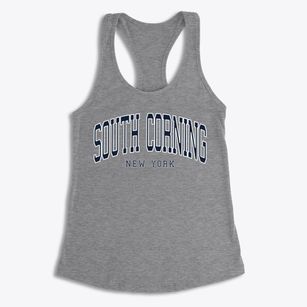 South Corning New York Traditional Women's Racerback Tank