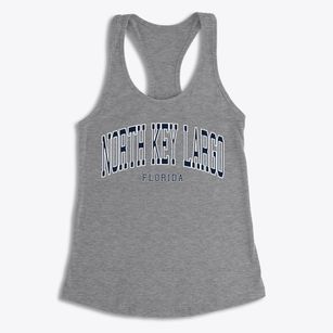 North Key Largo Florida Traditional Women's Racerback Tank