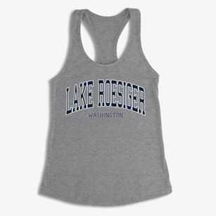 Lake Roesiger Washington Traditional Women's Racerback Tank