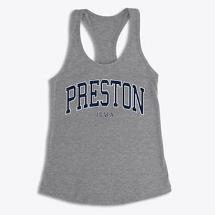 Preston Iowa Traditional Women's Racerback Tank