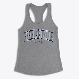 Freelandville Indiana Traditional Women's Racerback Tank