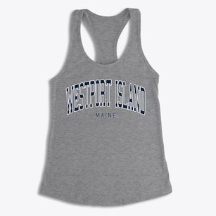 Westport Island Maine Traditional Women's Racerback Tank