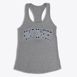 Point Comfort Texas Traditional Women's Racerback Tank