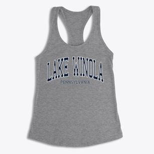 Lake Winola Pennsylvania Traditional Women's Racerback Tank