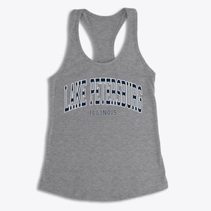 Lake Petersburg Illinois Traditional Women's Racerback Tank