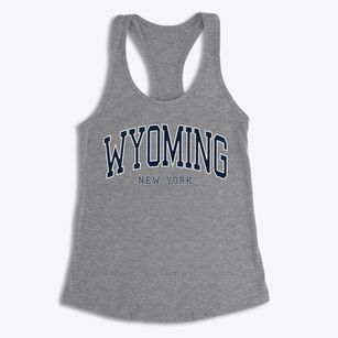 Wyoming New York Traditional Women's Racerback Tank