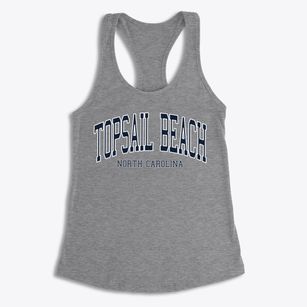Topsail Beach North Carolina Traditional Women's Racerback Tank