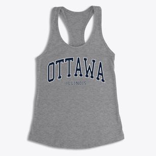 Ottawa Illinois Traditional Women's Racerback Tank