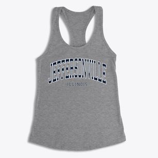 Jeffersonville Illinois Traditional Women's Racerback Tank