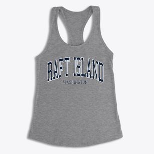 Raft Island Washington Traditional Women's Racerback Tank