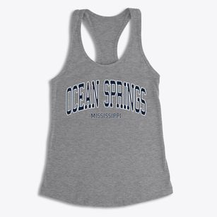 Ocean Springs Mississippi Traditional Women's Racerback Tank