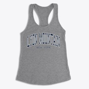 Lyon Mountain New York Traditional Women's Racerback Tank