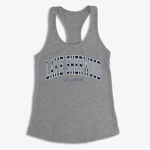 Lake Sherwood Wisconsin Traditional Women's Racerback Tank
