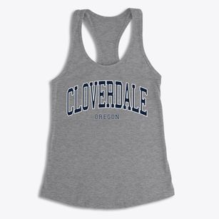 Cloverdale Oregon Traditional Women's Racerback Tank