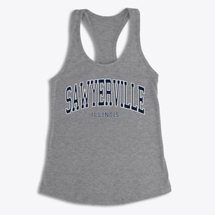Sawyerville Illinois Traditional Women's Racerback Tank